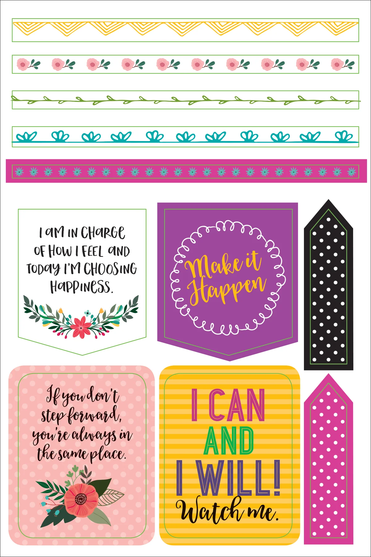 ESSENTIALS WAKE UP, KICK ASS, REPEAT. PLANNER STICKERS - Image 9