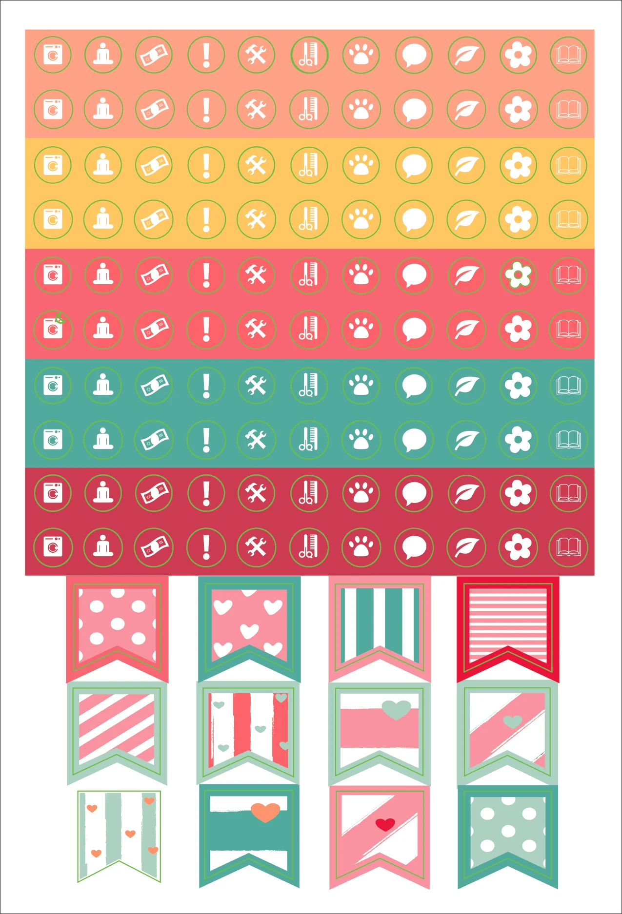 ESSENTIALS DOTTED JOURNAL PLANNER STICKERS - Image 8