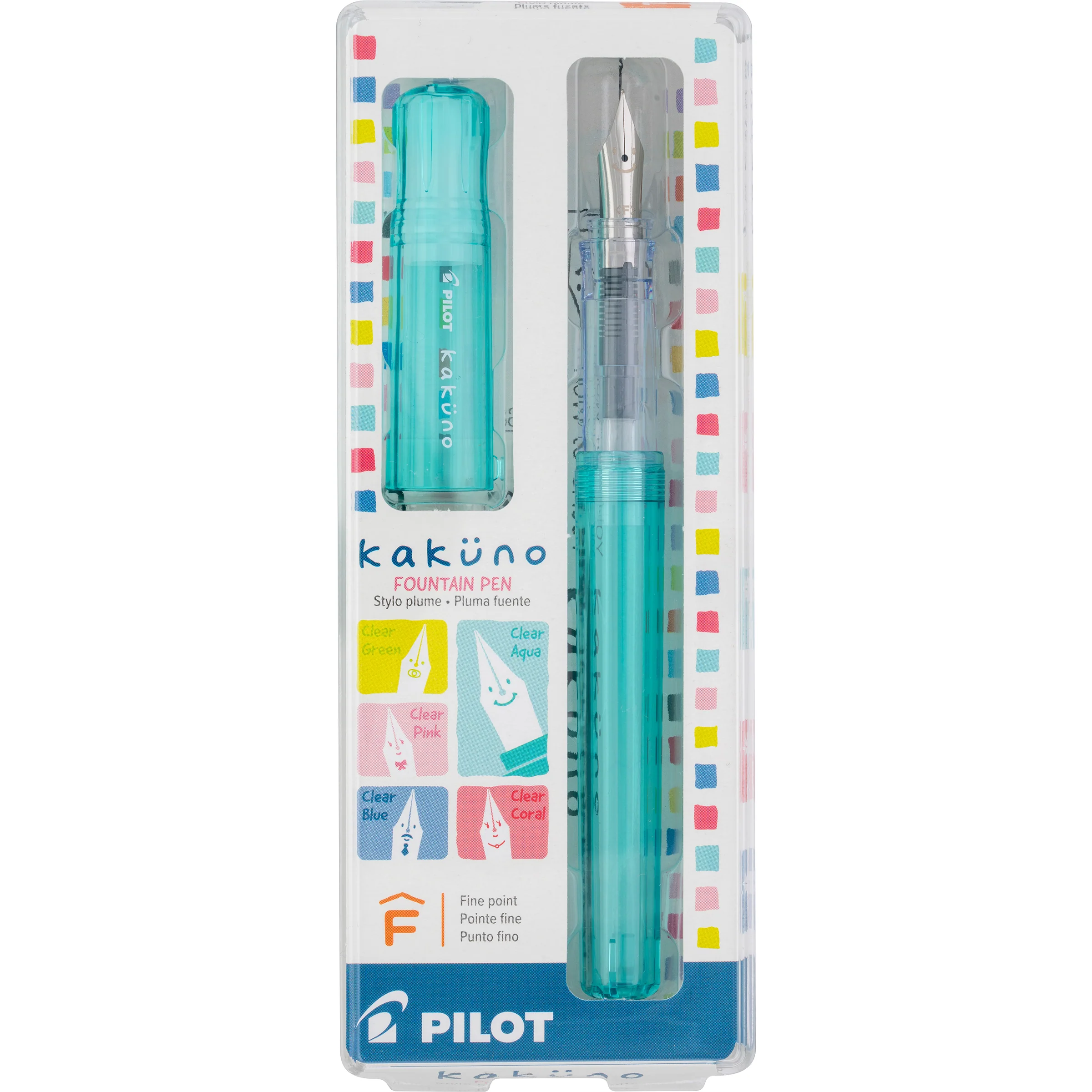 Pilot Kakuno Fountain Pen - Translucent Aqua - Image 7