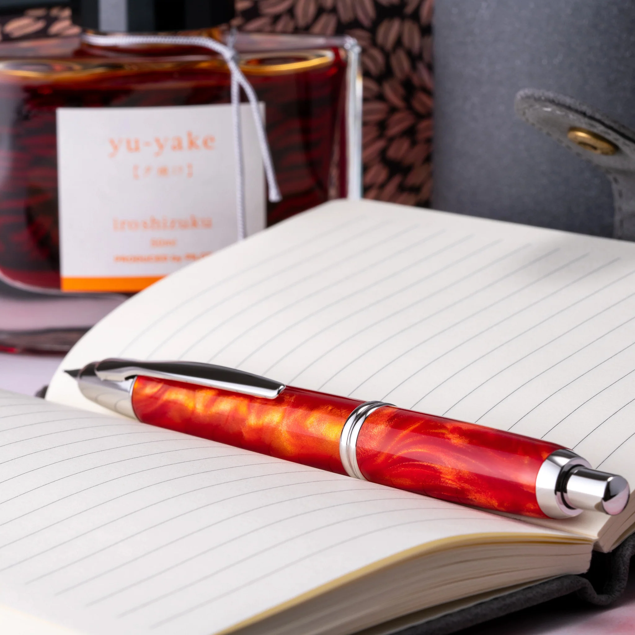 Pilot Vanishing Point SE Fountain Pen - Marble Orange - Image 2