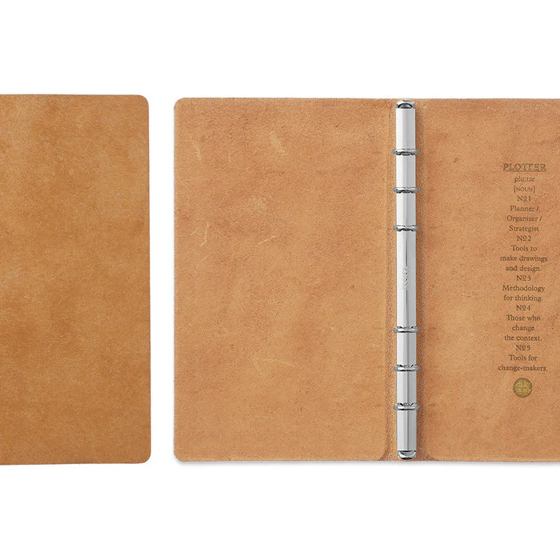 Plotter Pueblo 6-Ring Leather Binder - Bible Size - Beige - Image 2