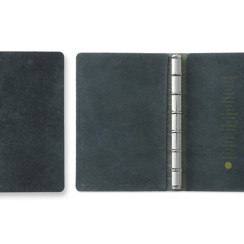 Plotter Pueblo 6-Ring Leather Binder - Mini Size - Navy - Image 2