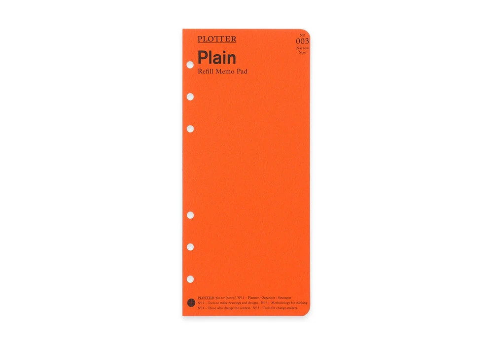Plotter Refill Memo Pad - Plain - Narrow Size - Image 3