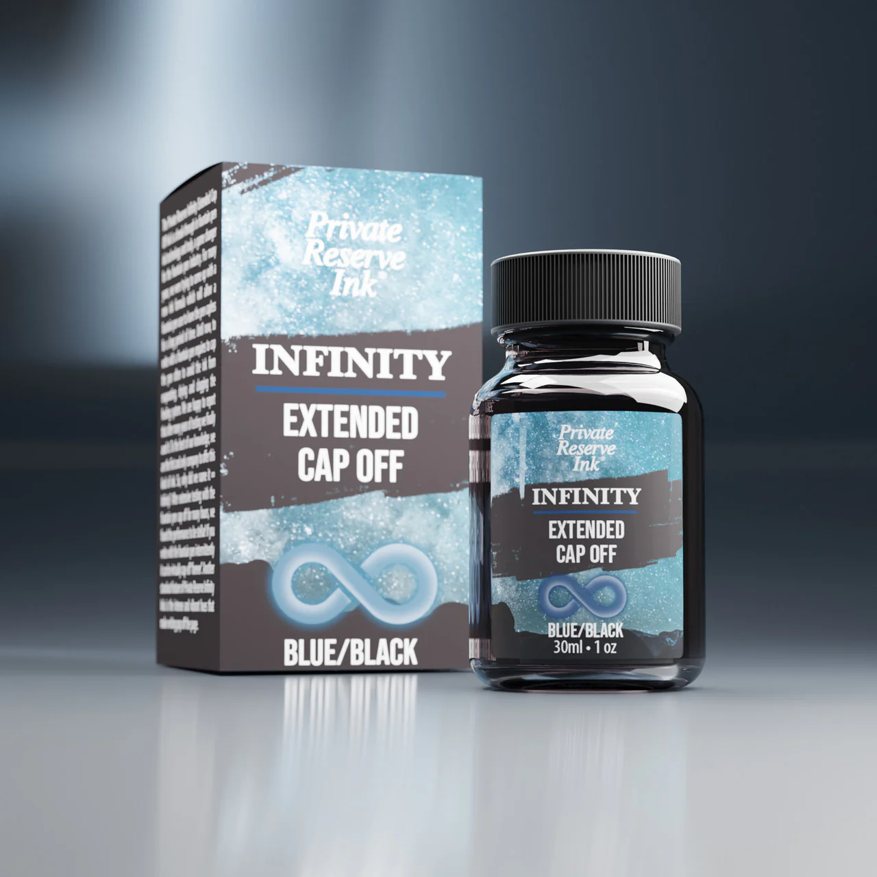 Private Reserve Infinity Blue / Black - 30ml Bottled Ink - Image 2