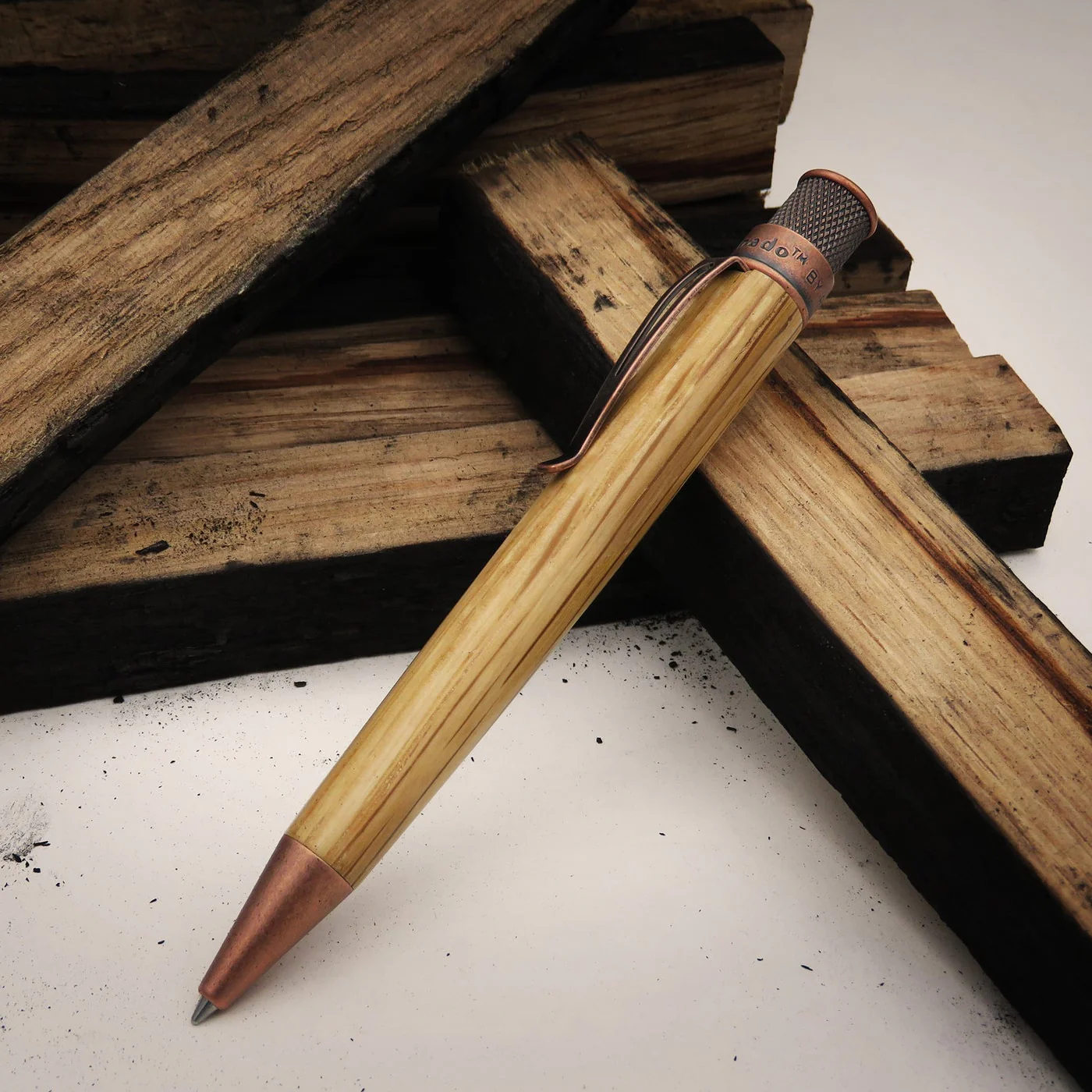 Retro 51 Tornado Woodworks Rollerball Pen - Bourbon Barrel - Image 4