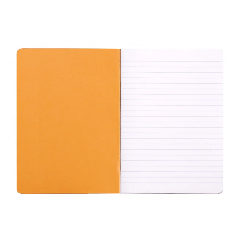 Rhodia Slim Staplebound Notebook - Lined 48 sheets - 6 x 8 1/4 - Orange cover - Image 5