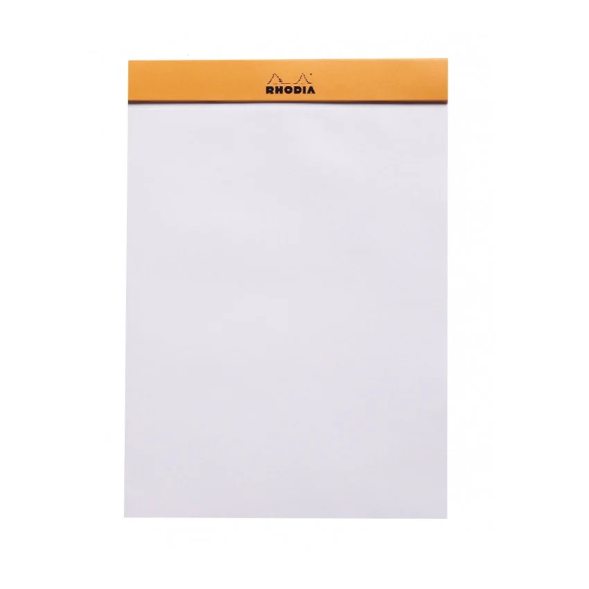 Rhodia Staplebound Notepad - Blank 80 sheets - 6 x 8 1/4 - Orange cover - Image 5