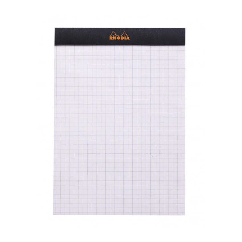 Rhodia Staplebound Notepad - Graph 80 sheets - 6 x 8 1/4 - Black cover - Image 5