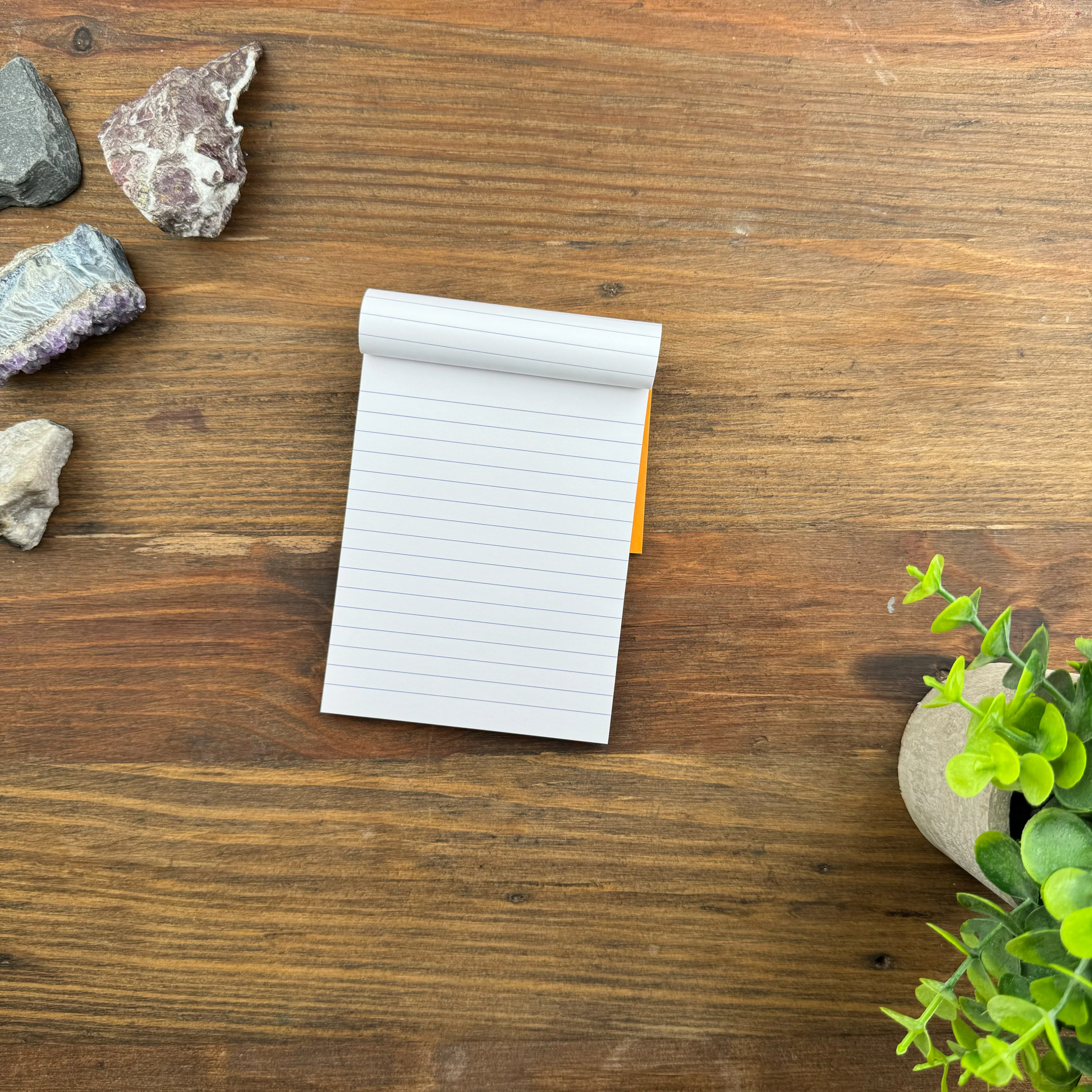 Rhodia Staplebound Notepad - Lined 80 sheets - 4 x 6 - Orange cover - Image 2