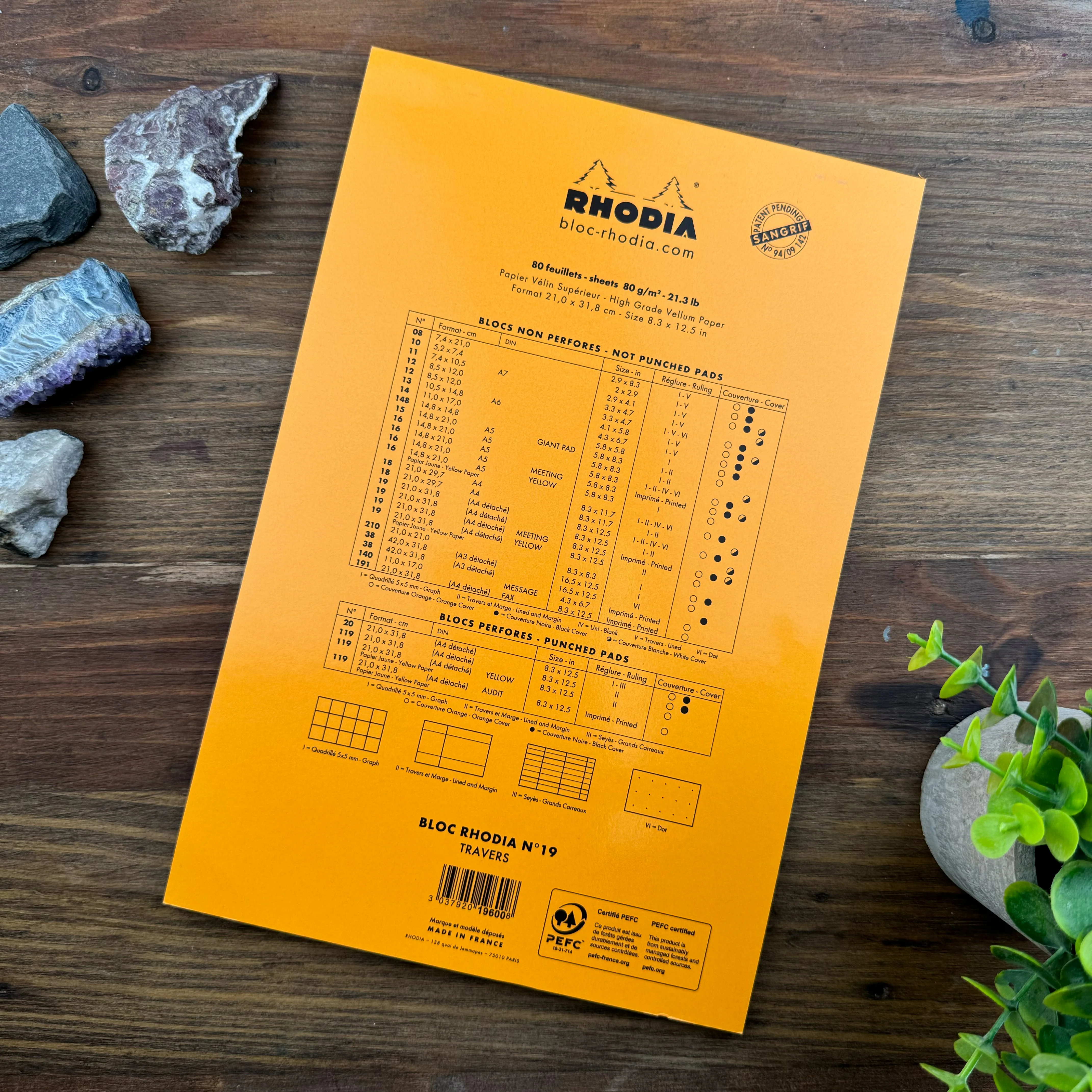 Rhodia Staplebound Notepad - Lined w/ Margin 80 sheets - 8 1/4 x 12 1/2 - Image 4