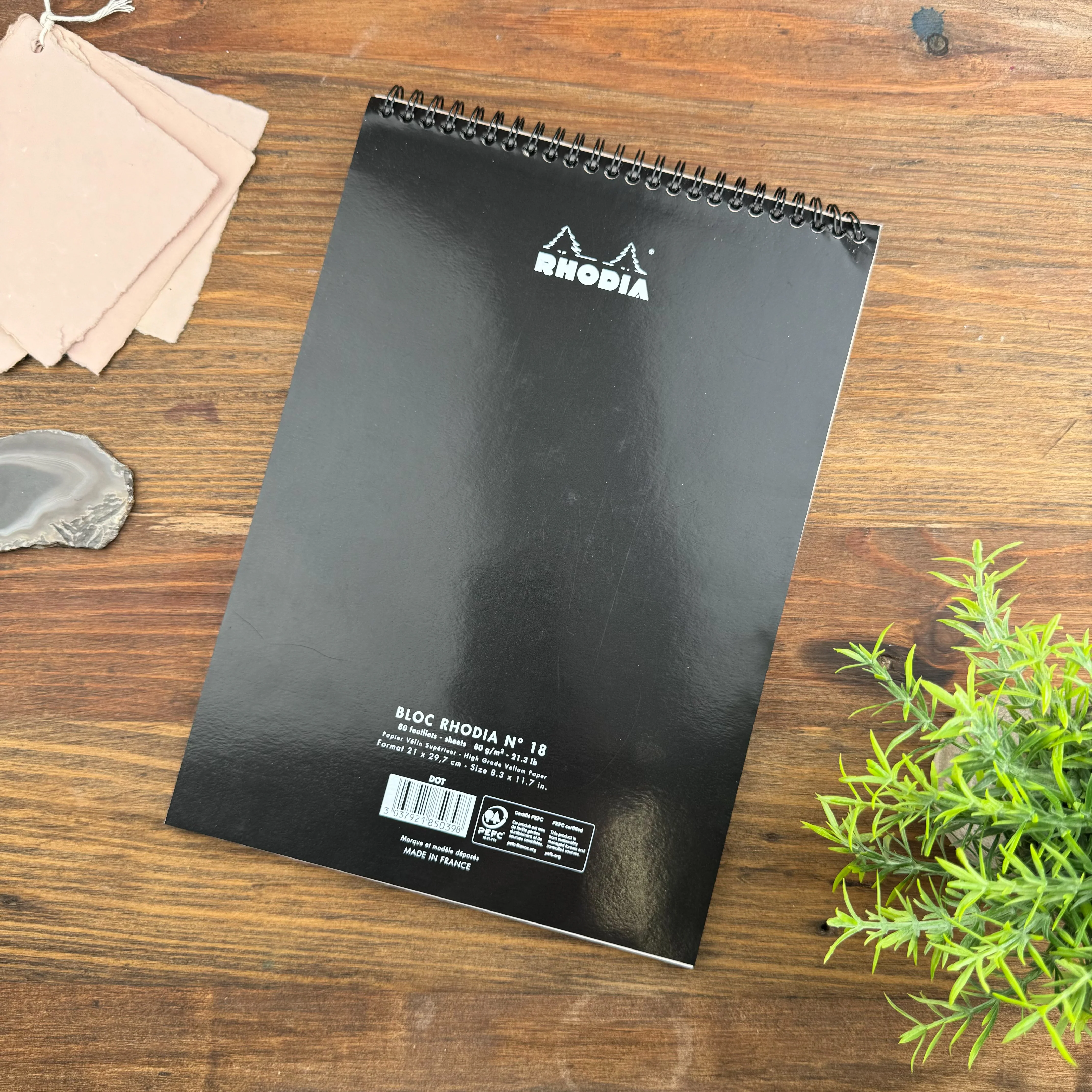 Rhodia Wirebound Notepad - Dot 80 sheets - 8 ¼ x 11 ¾ - Image 3