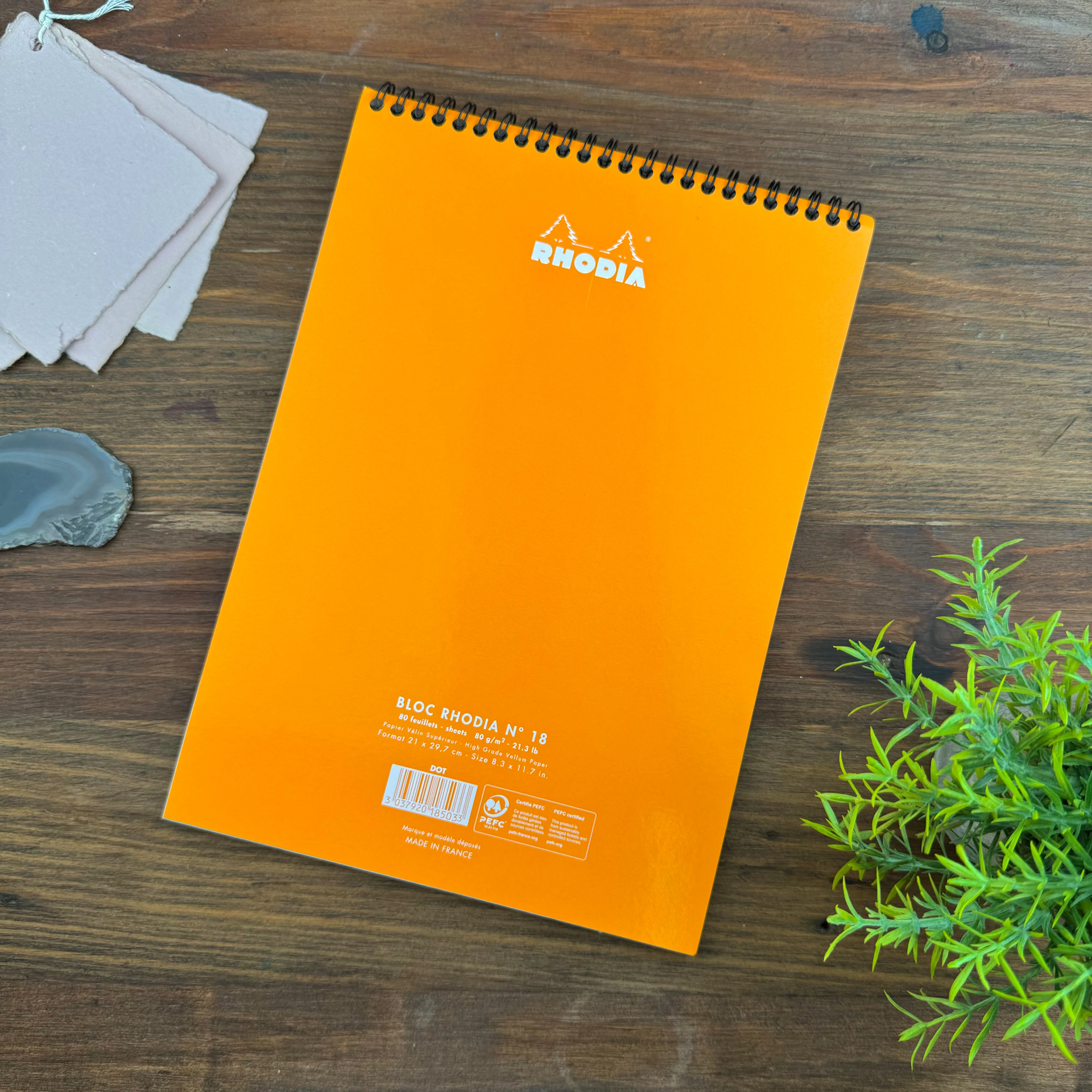 Rhodia Wirebound Notepad - Dot 80 sheets - 8 ¼ x 11 ¾ - Image 6