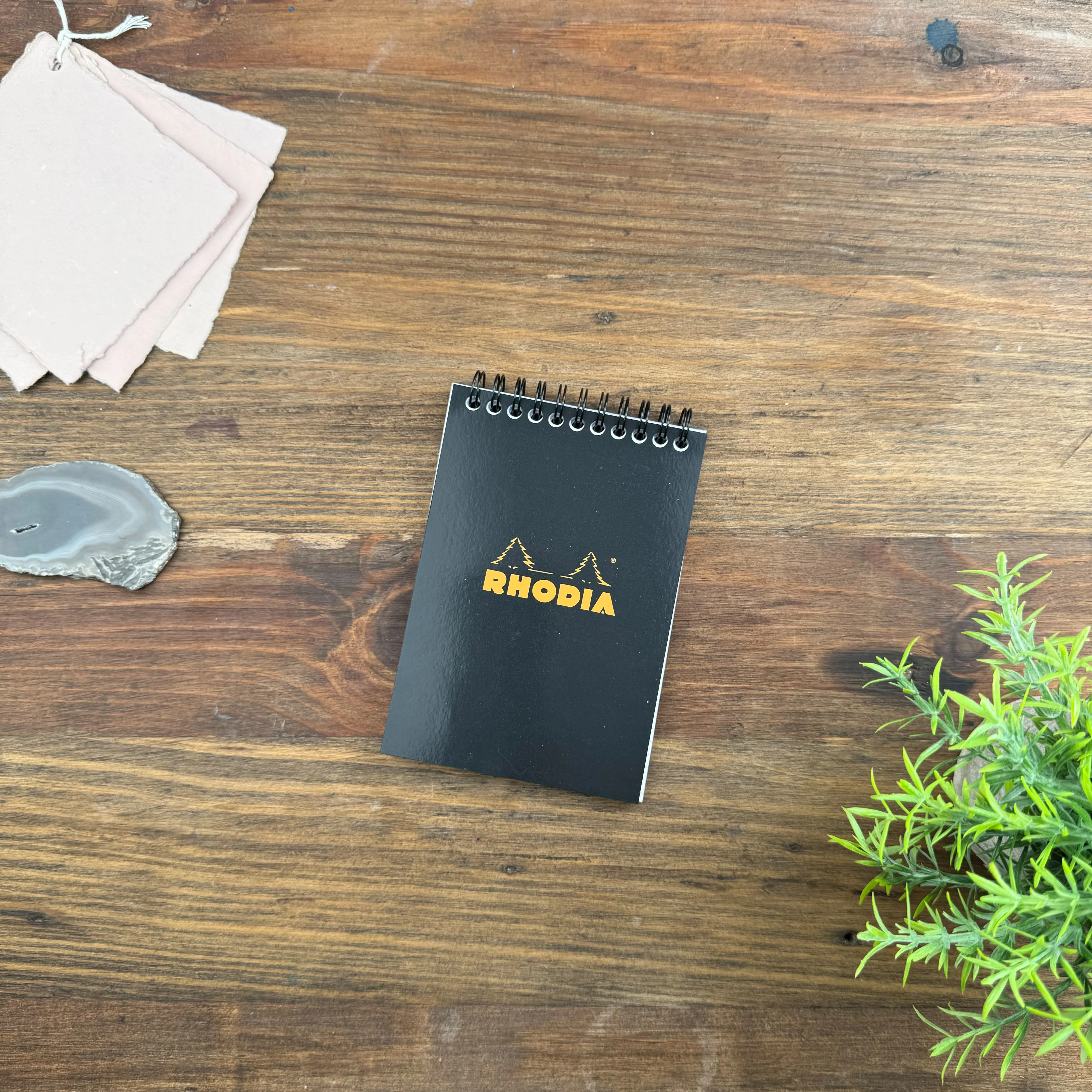 Rhodia Wirebound Notepad - Graph 80 sheets - 4 x 6 - Black cover