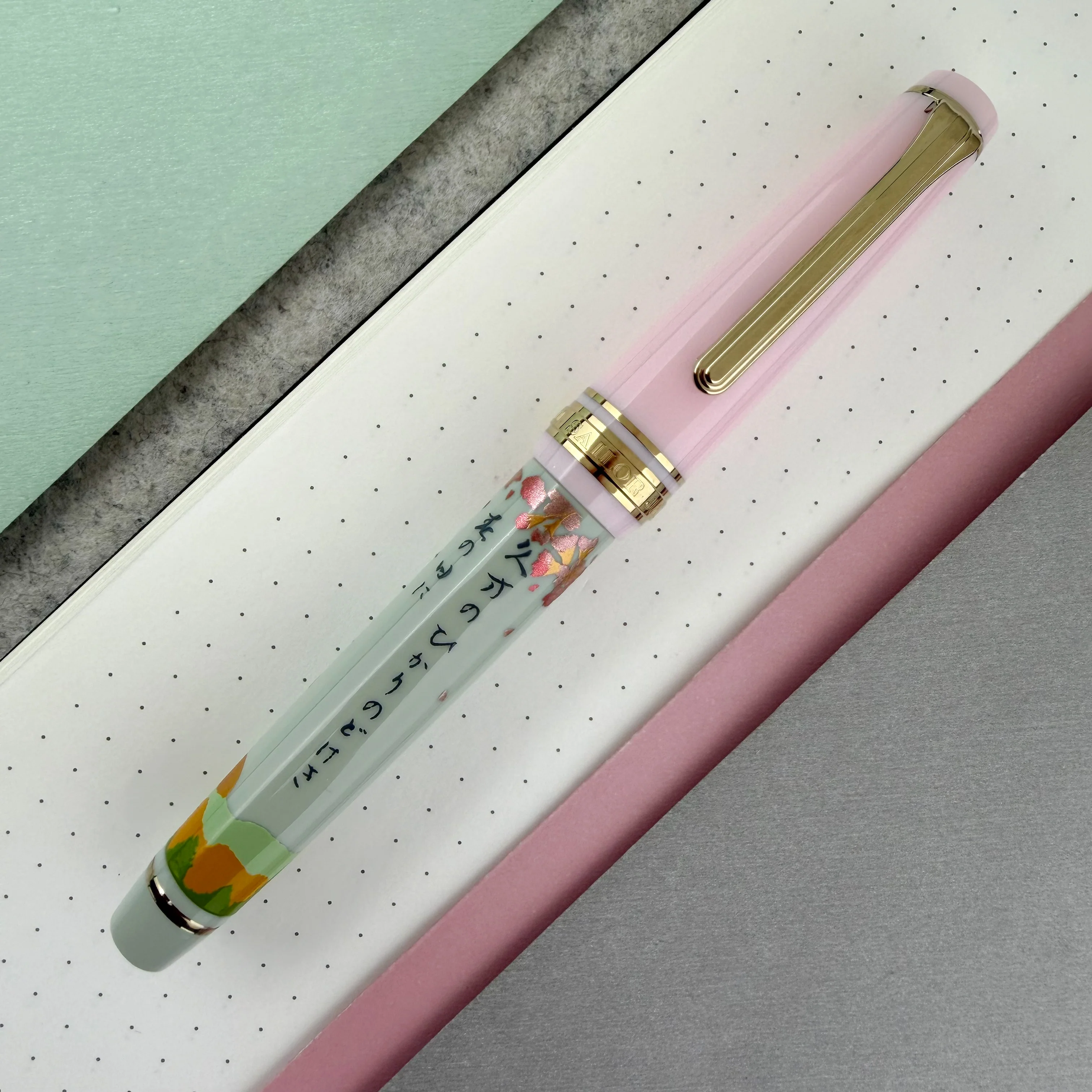 Sailor Pro Gear Slim Fountain Pen - Season Waka Poetry - Spring - Image 2