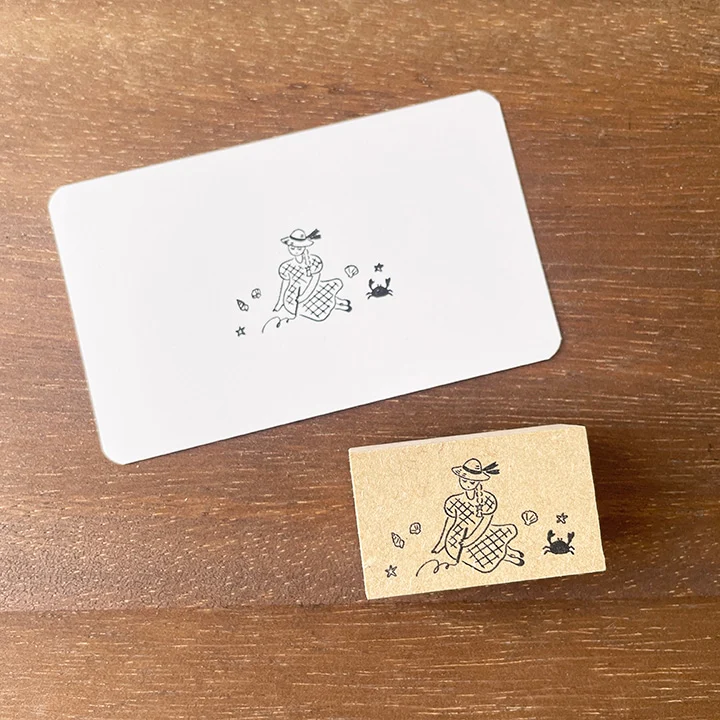 Stamp Marché Marle Illustration Stamp - Sandy Beach Sketch - Image 3