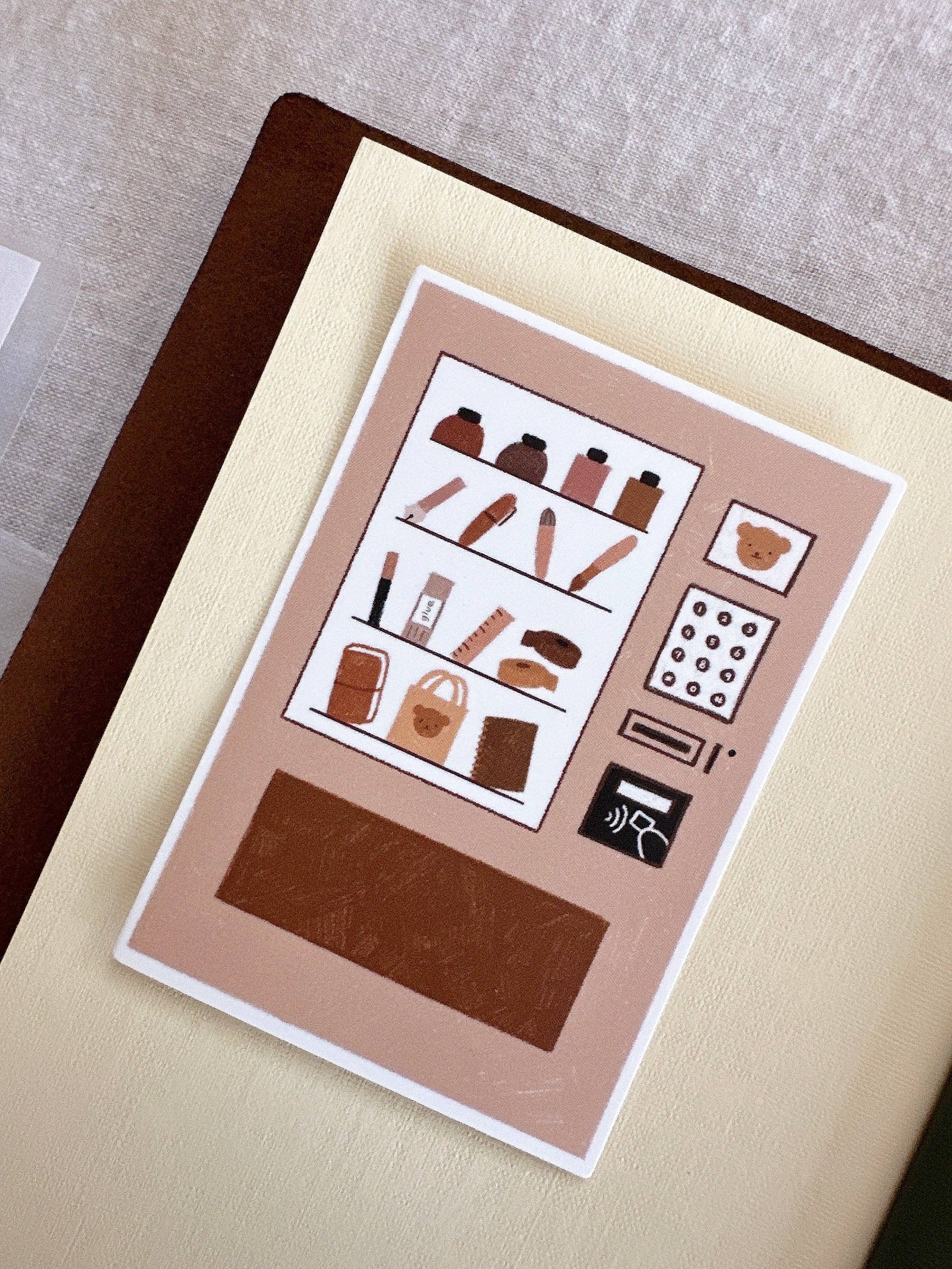 Bloom Paper Studio Stationery Vending Machine Die Cut Sticker