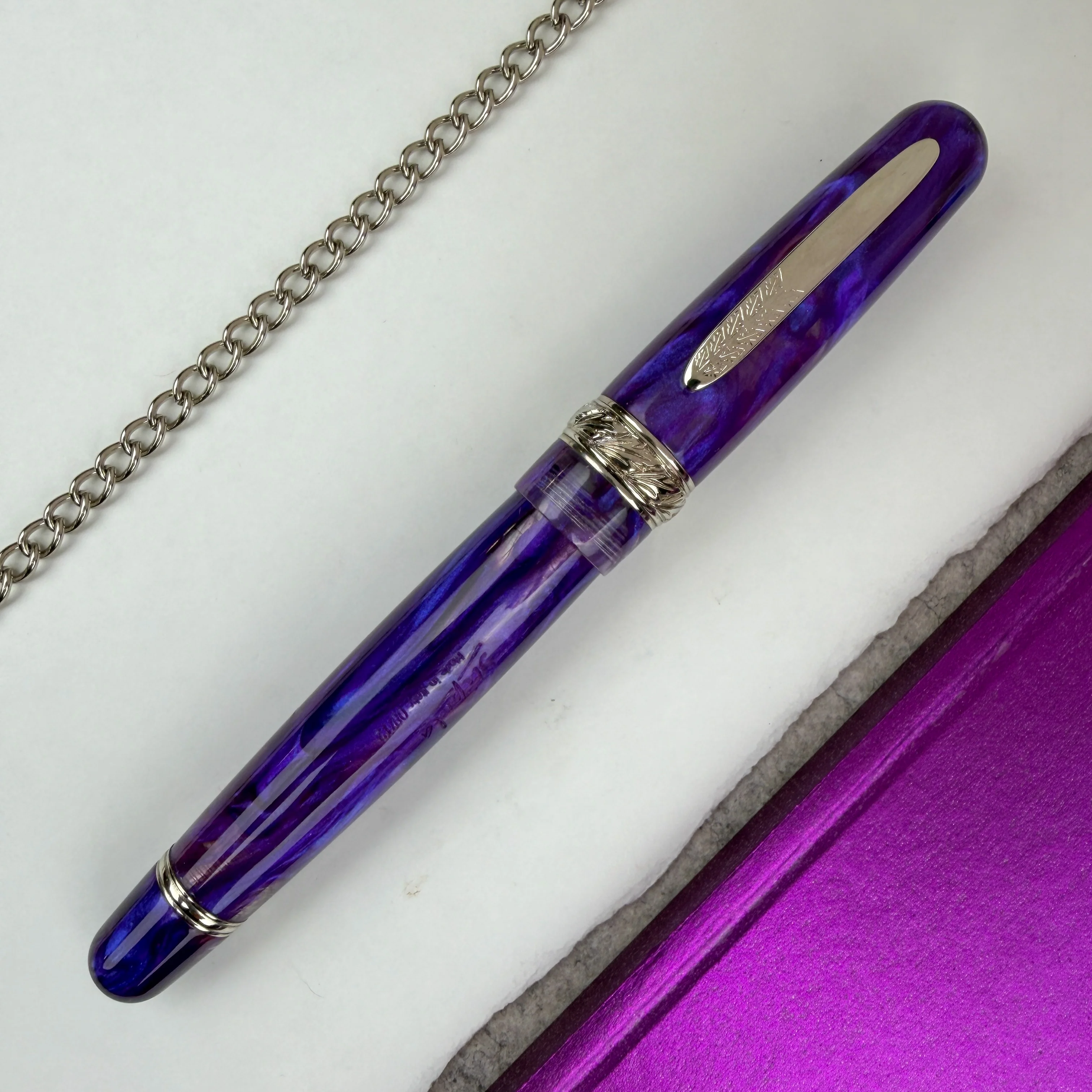 Stipula Etruria Fountain Pen - Purple Explosion - Image 2
