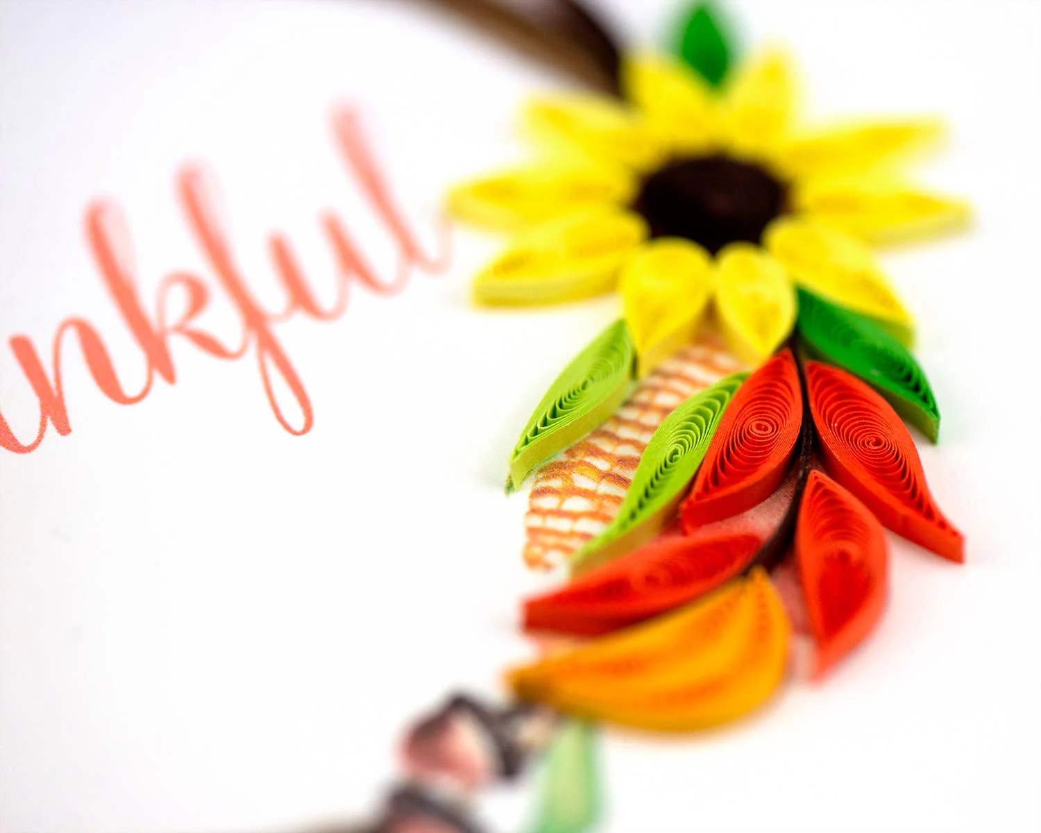 Quilled Thankful Wreath Greeting Card - Image 3
