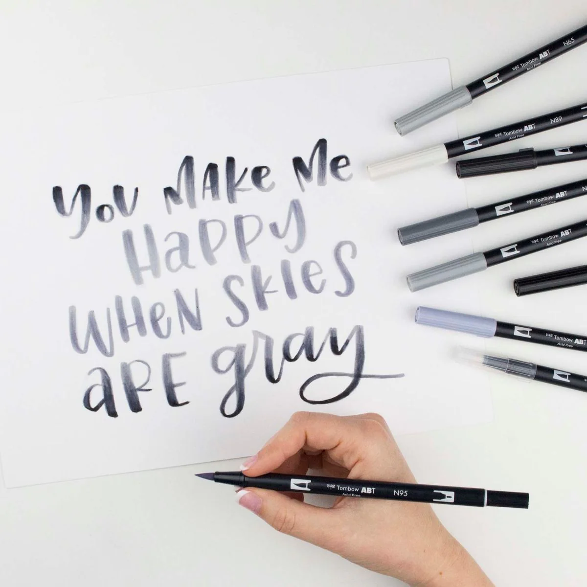 Tombow Dual Brush Marker - Grayscale Palette - Image 6