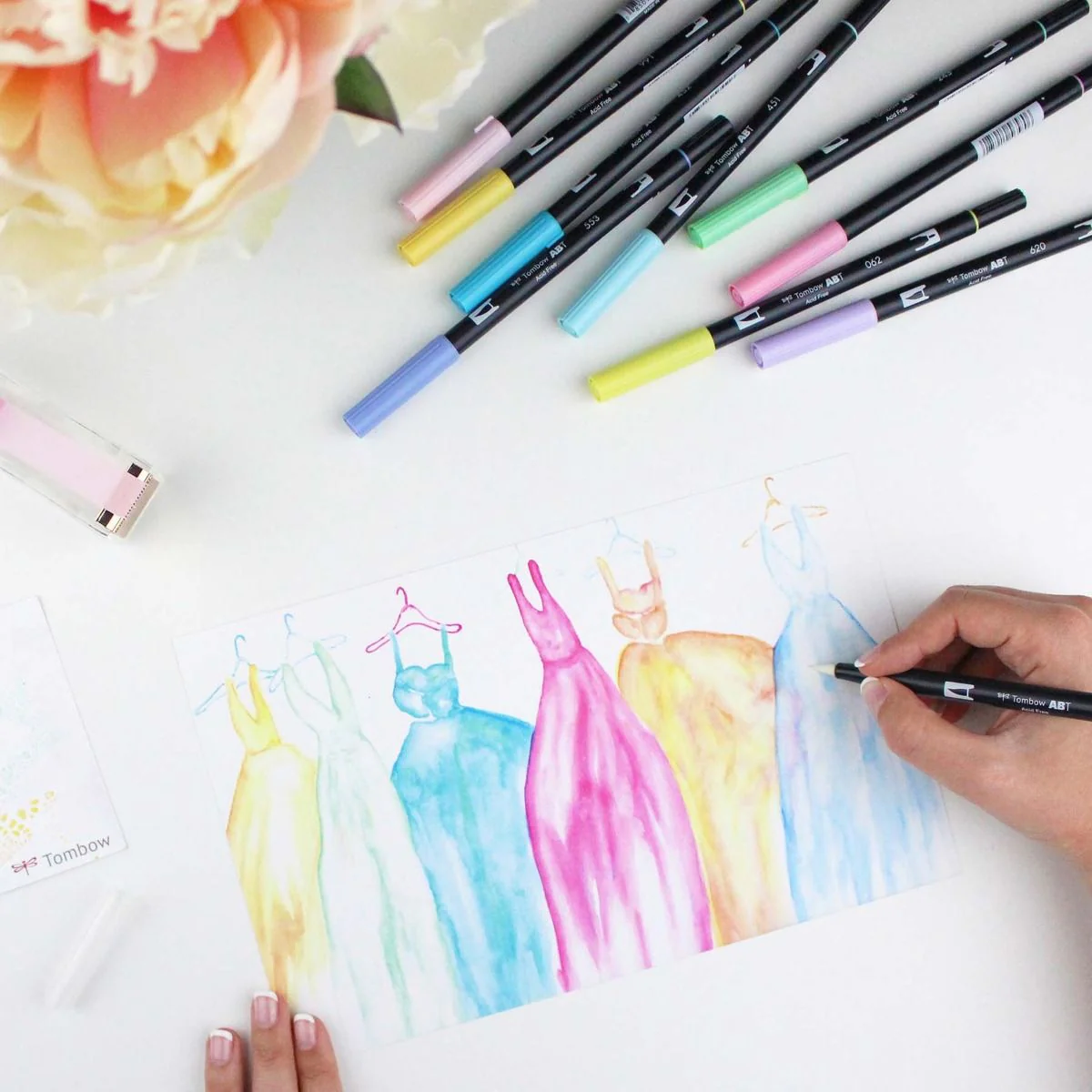 Tombow Dual Brush Marker - Pastel Palette - Image 8