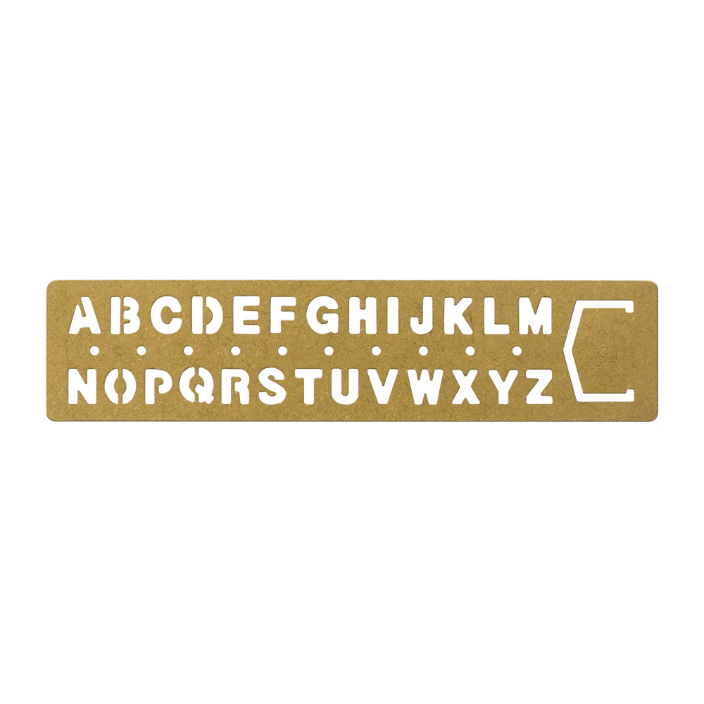 Traveler's Brass Template Alphabet