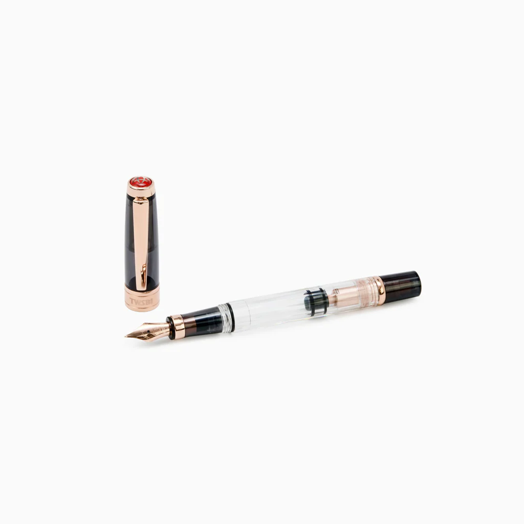 TWSBI Diamond 580 Fountain Pen - Smoke w/ Rose Gold Trim - Image 3
