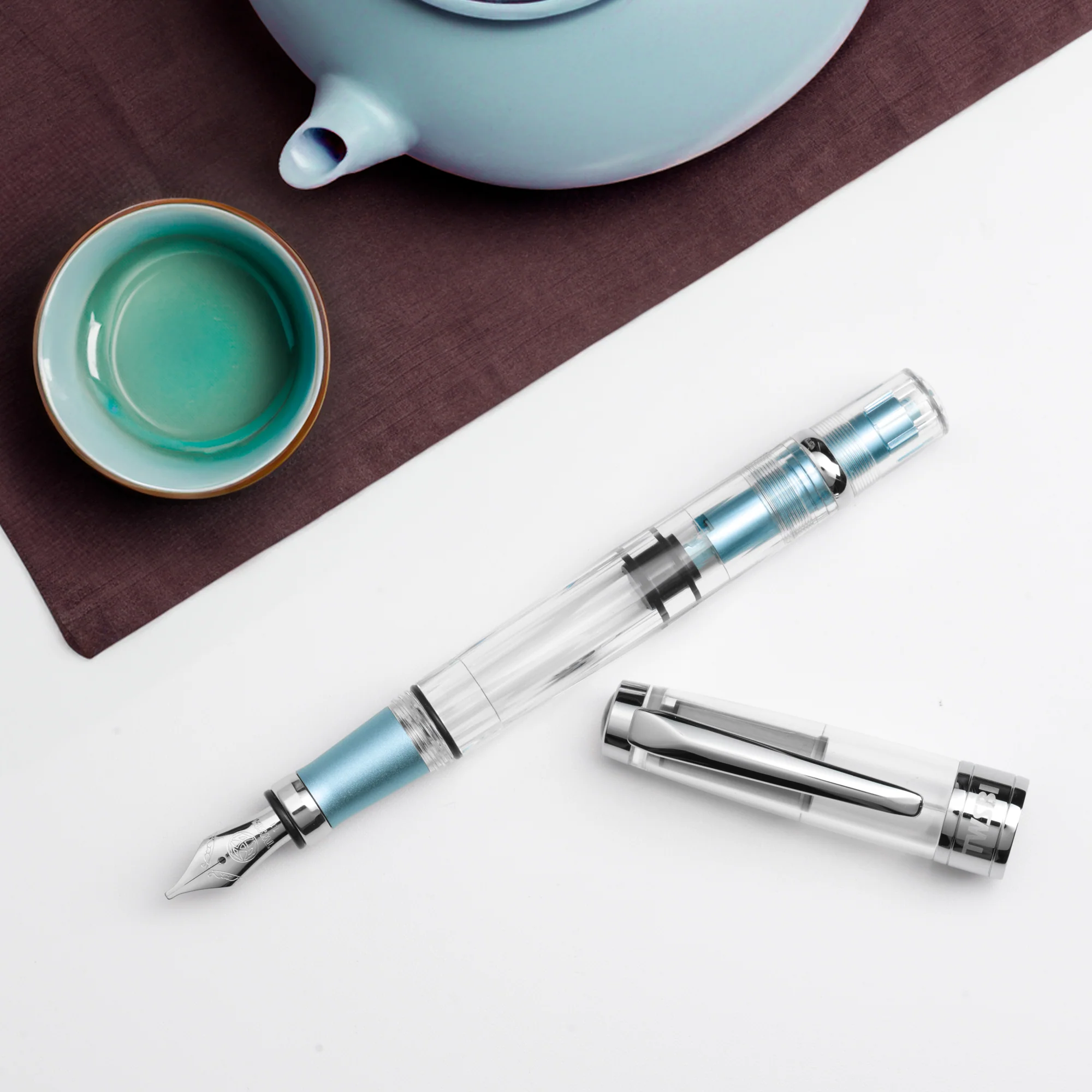 TWSBI Diamond 580AL Fountain Pen - Iceberg Blue - Image 3