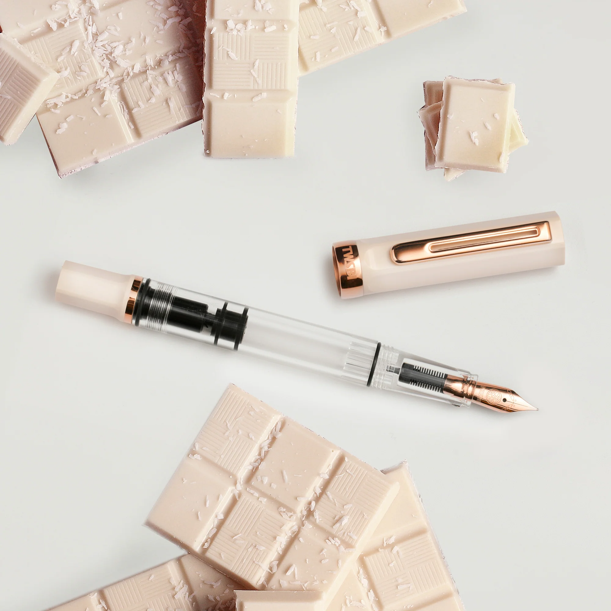 TWSBI Eco Fountain Pen - Creme w/ Rosegold - Image 3
