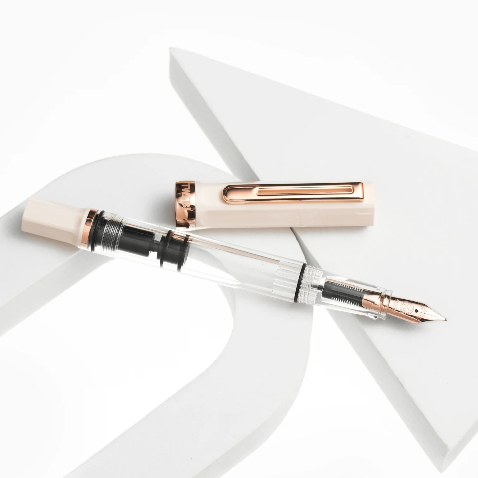 TWSBI Eco Fountain Pen - Creme w/ Rosegold - Image 5