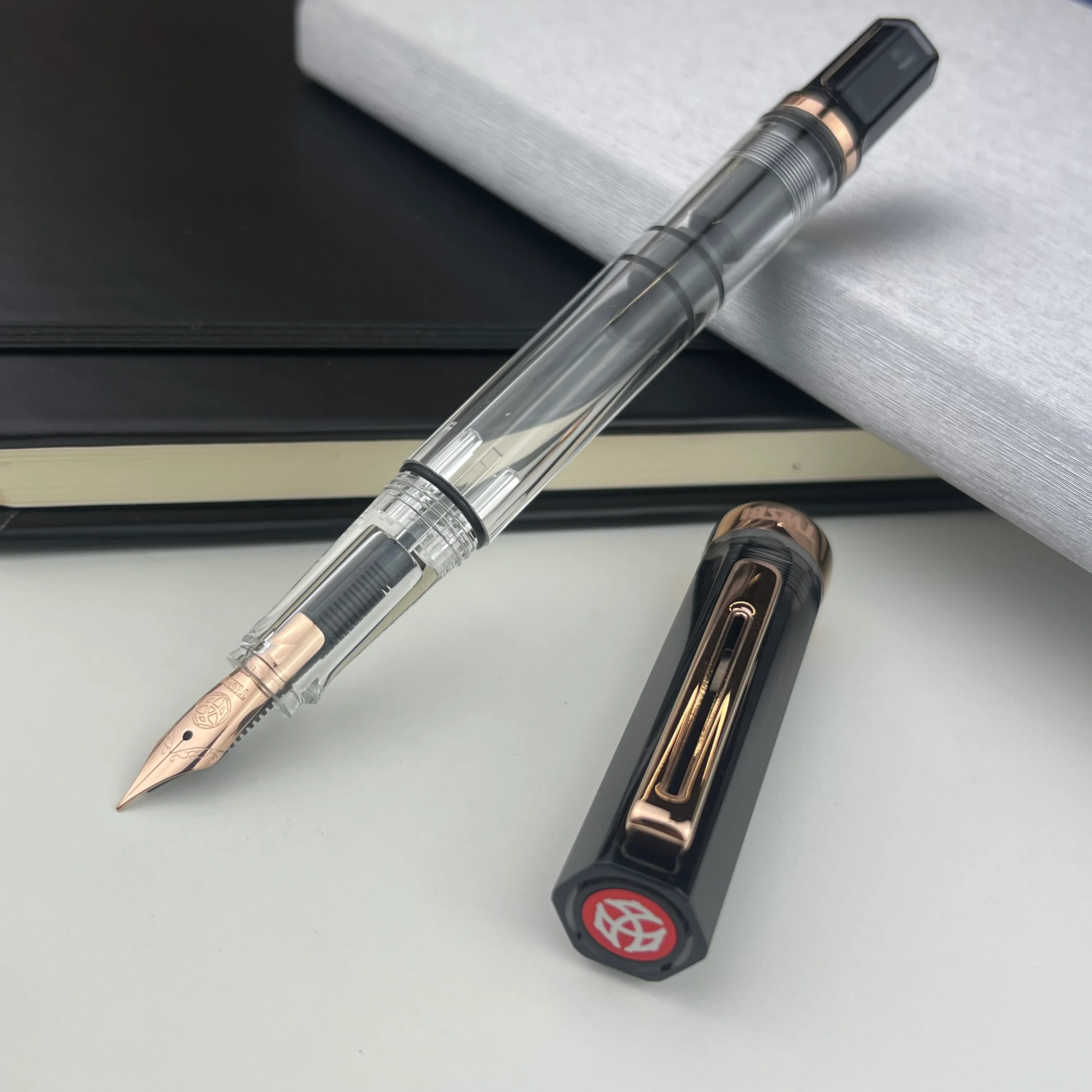 TWSBI Eco Fountain Pen - Smoke w/ Rose Gold - Image 3