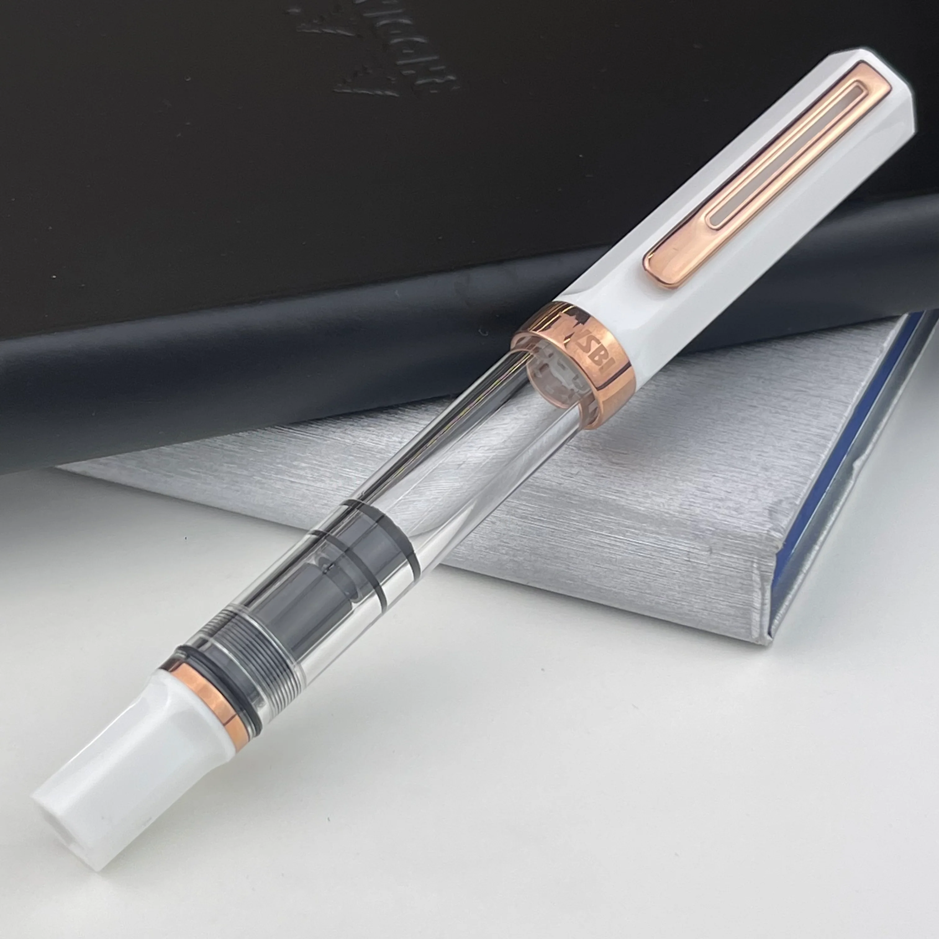 TWSBI Eco Fountain Pen - White w/ Rose Gold - Image 5