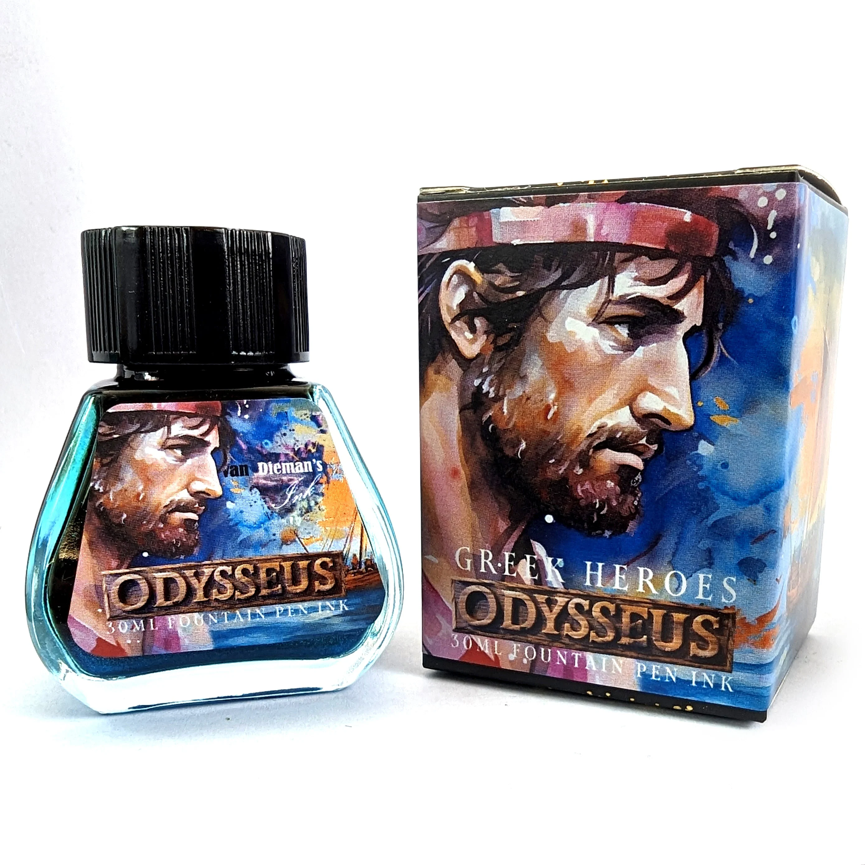 Van Dieman's Greek Heroes - Odysseus Shimmering 30ml Bottled Ink - Image 3