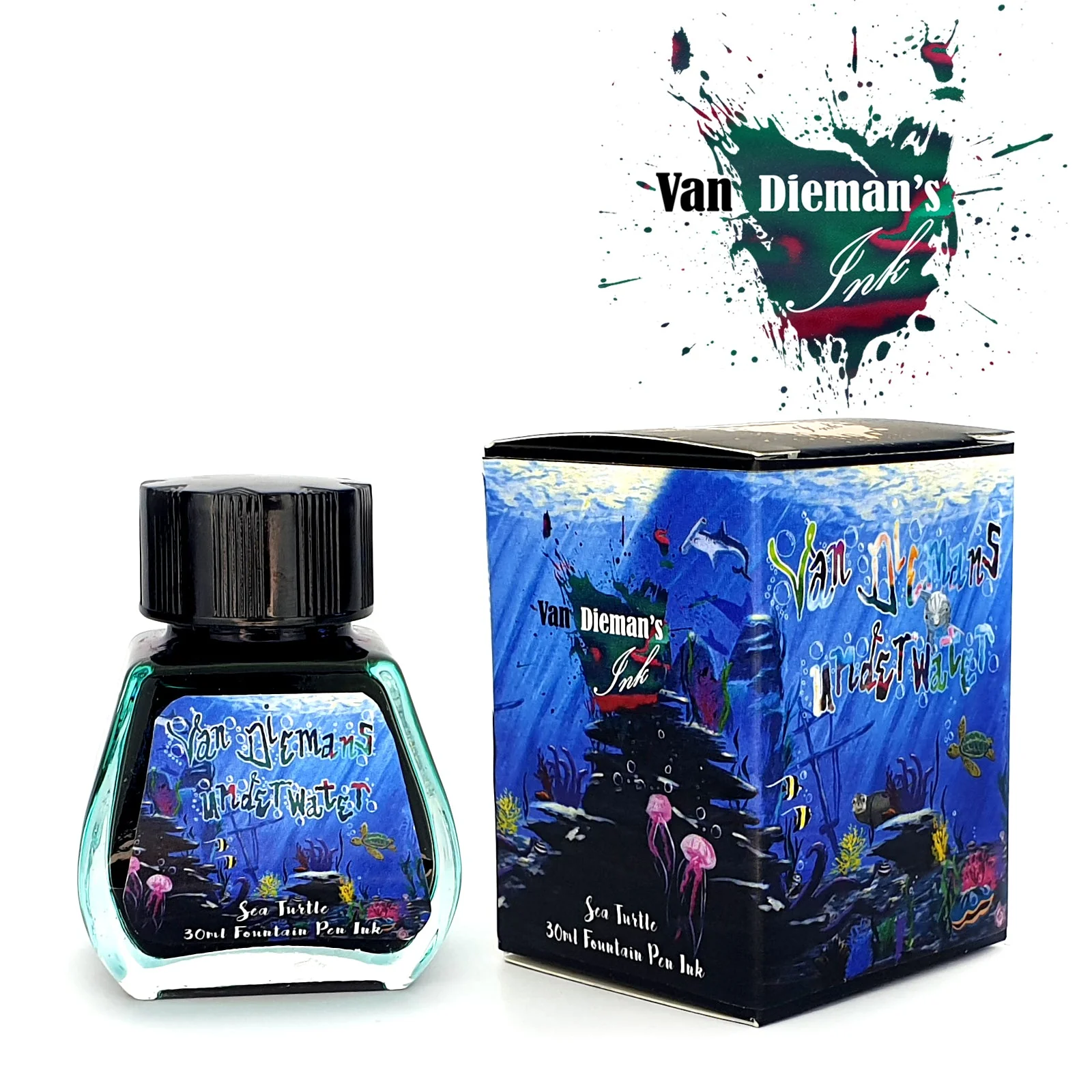 Van Dieman's Underwater - Sea Turtle - 30ml Bottled Ink - Image 2