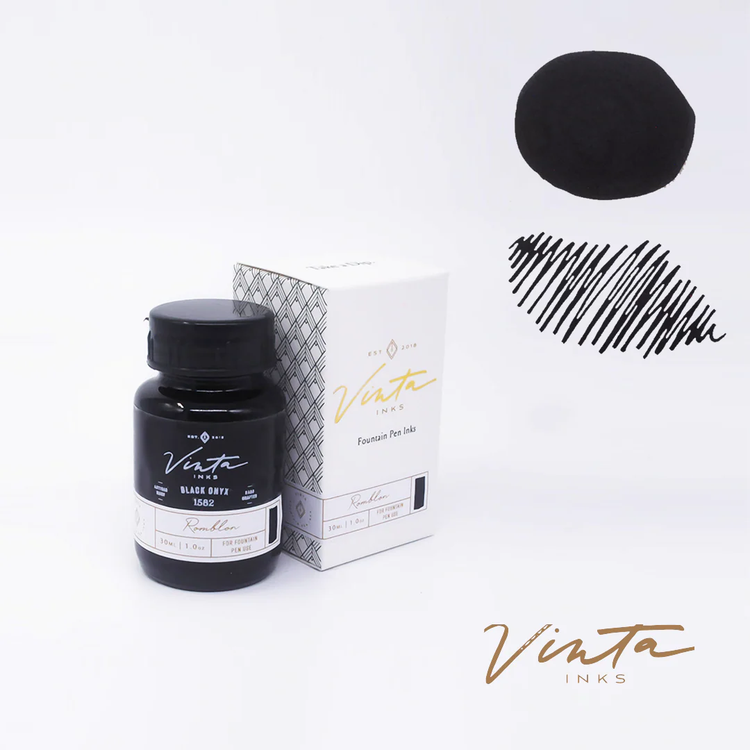 Vinta Black Onyx (Romblon 1582) - 30ml Bottled Ink - Image 2