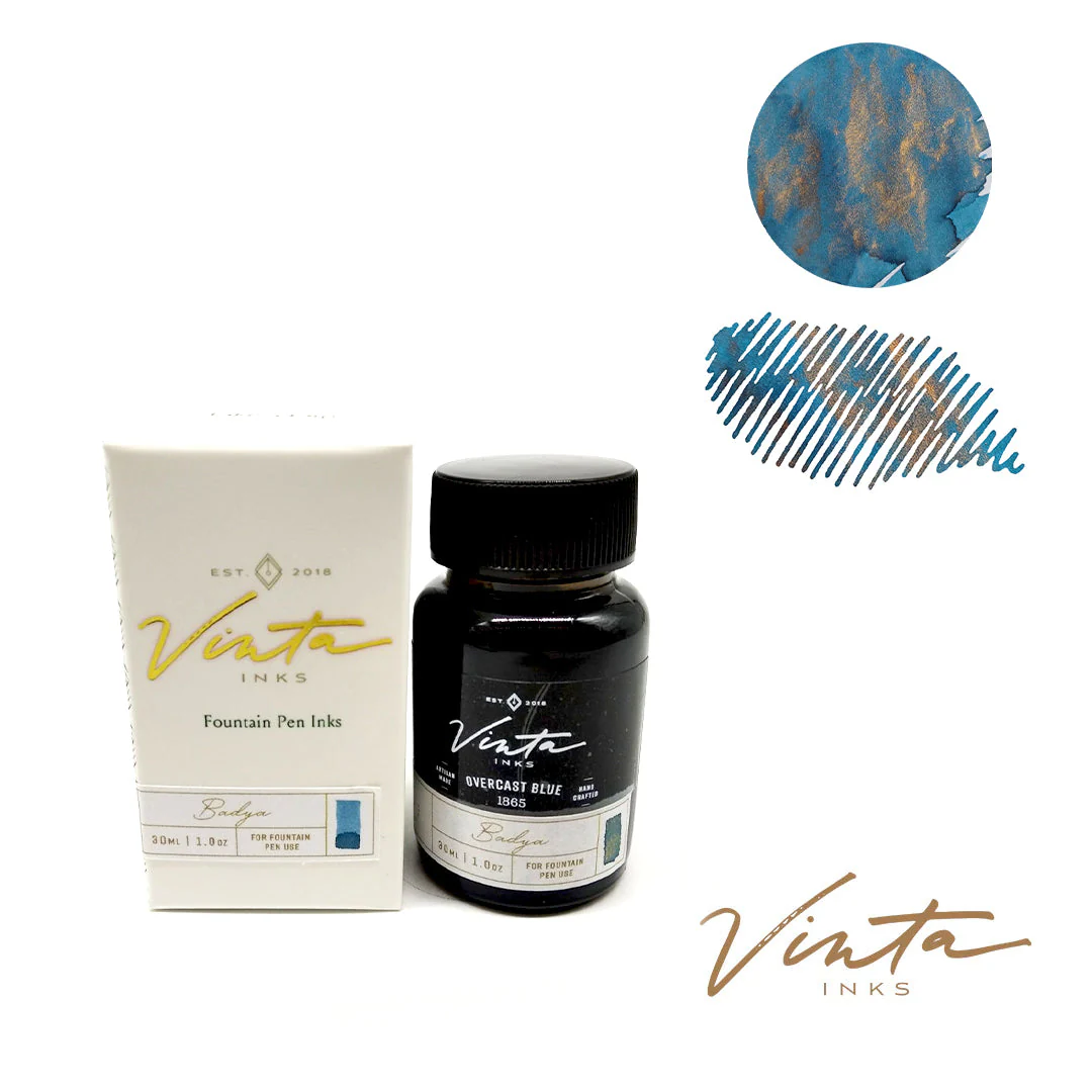 Vinta Overcast Blue (Badya 1865) - 30ml Bottled Ink - Image 2