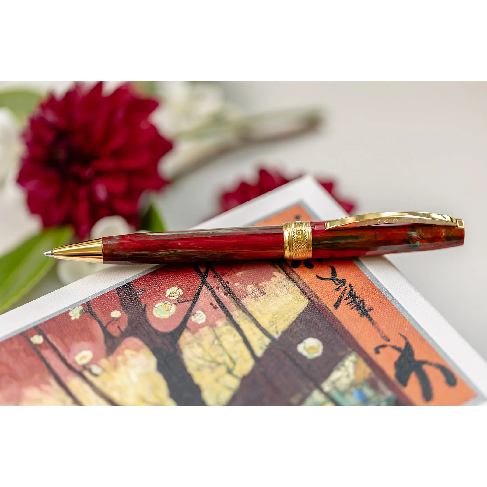 Visconti Van Gogh Ballpoint Pen - Flowering Plum Orchard - Image 2