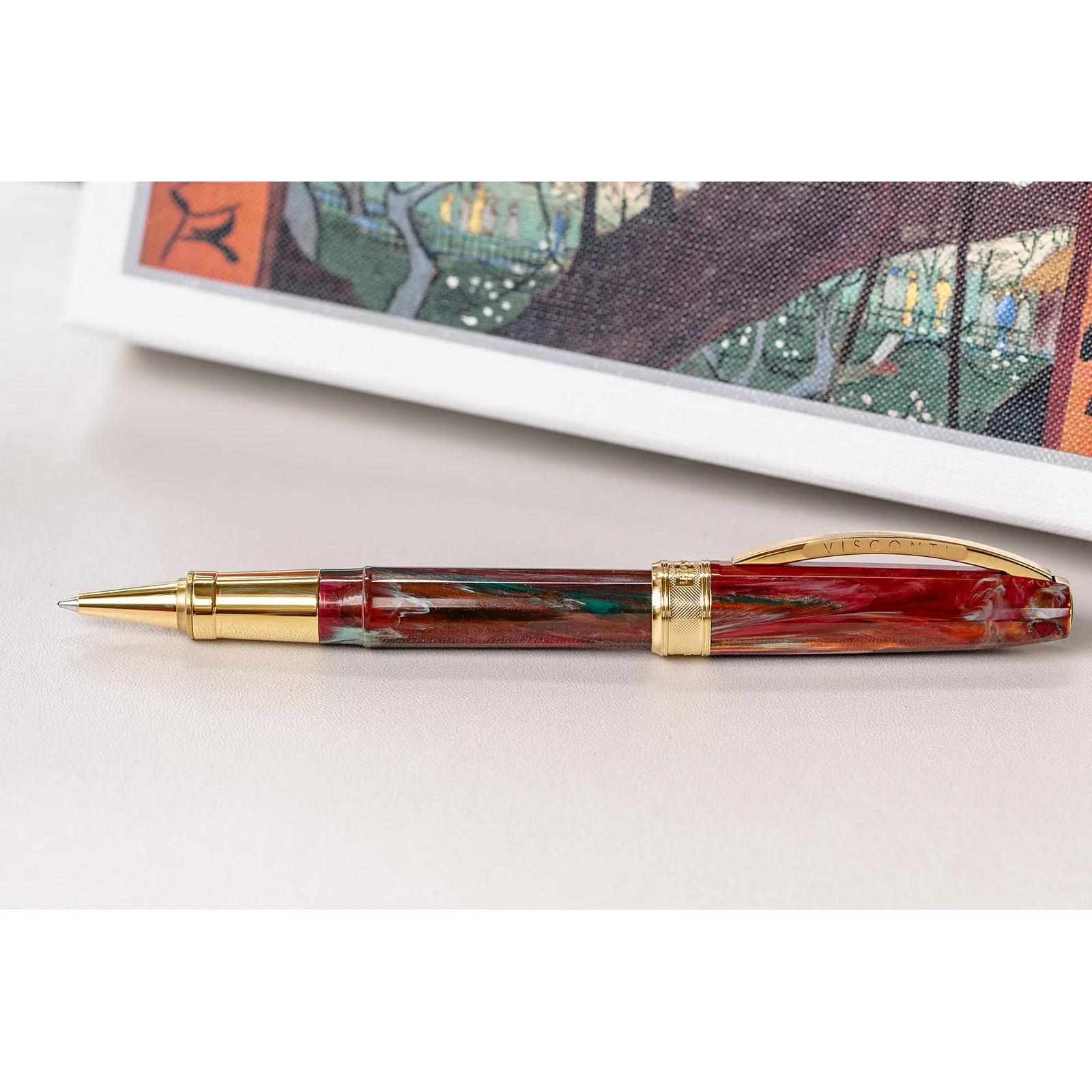 Visconti Van Gogh Rollerball Pen - Flowering Plum Orchard - Image 2
