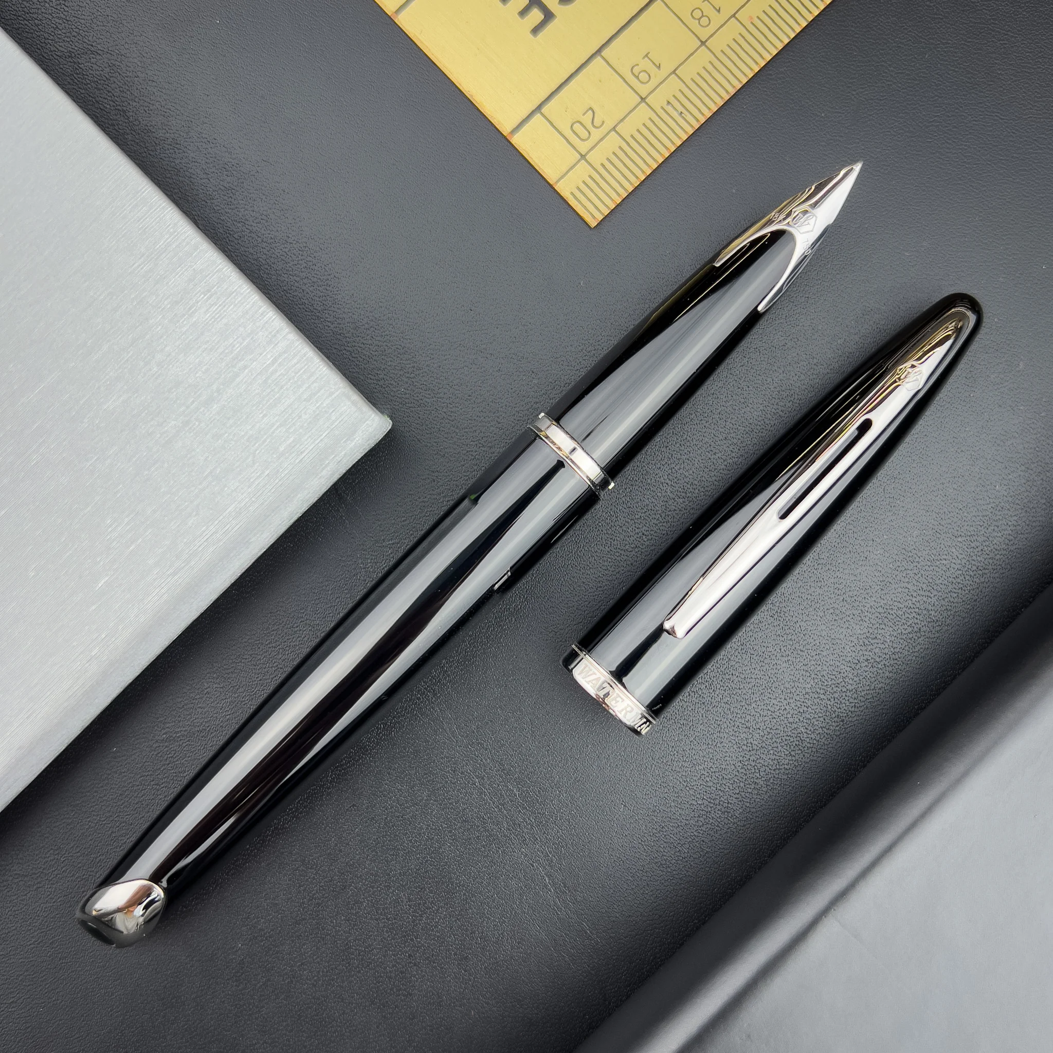Waterman Carene Fountain Pen - Black Sea w/ Silver Trim