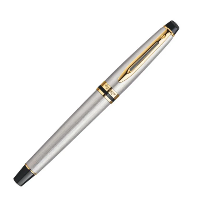 Waterman Expert Fountain Pen - Stainless w/ Gold Trim - Image 4