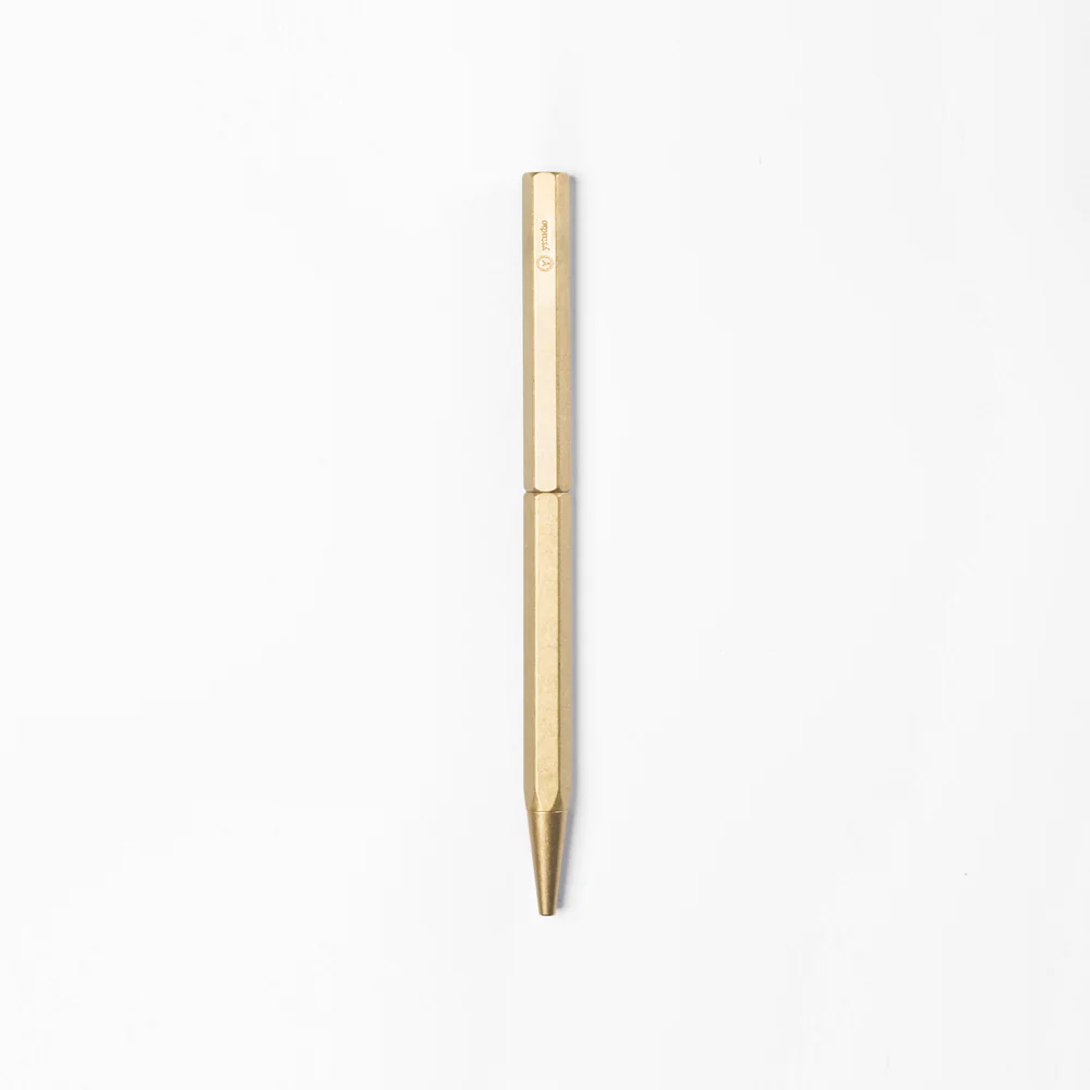 ystudio Classic Slim Ballpoint Pen - Brass - Image 3